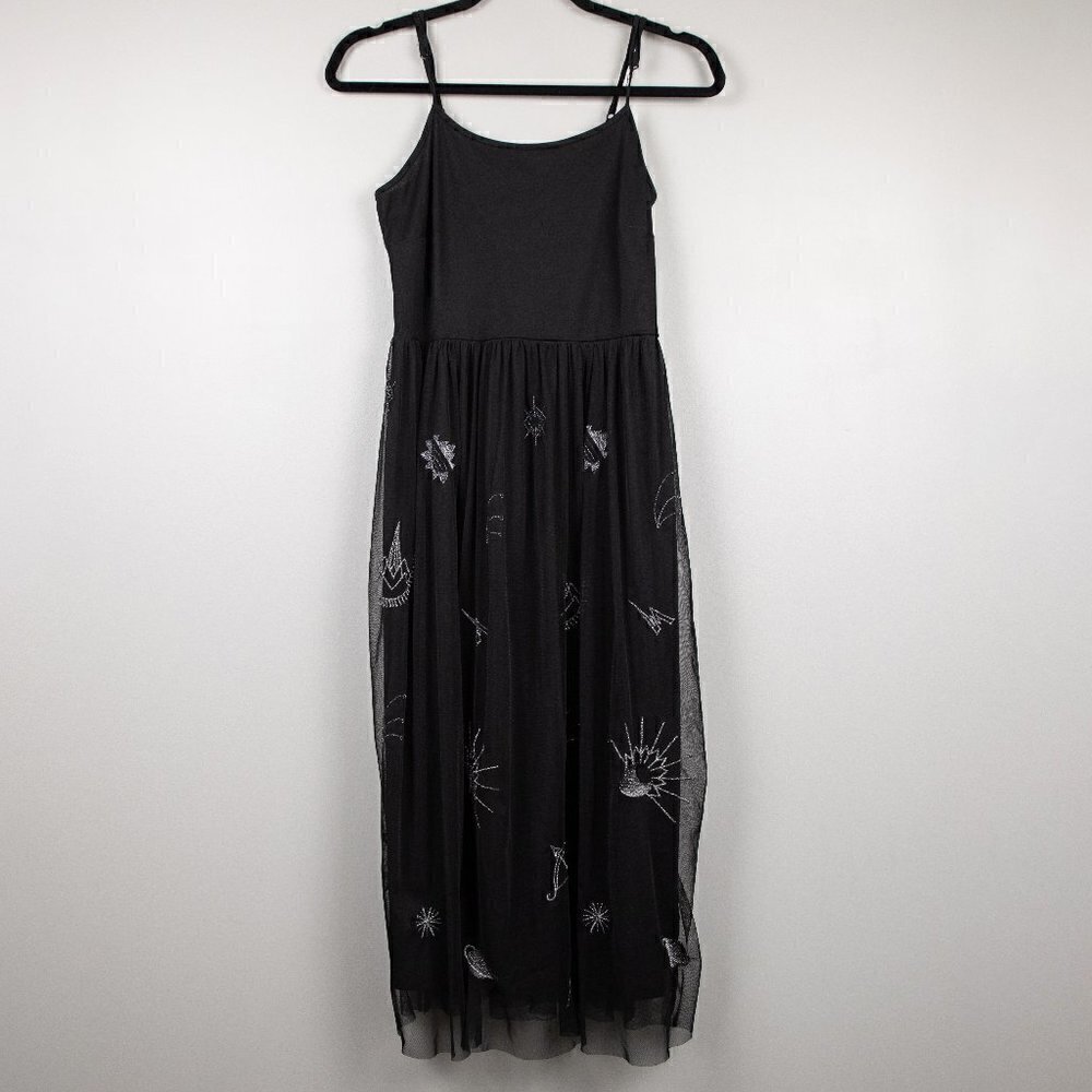 Bongo black tulle midi dress-S
